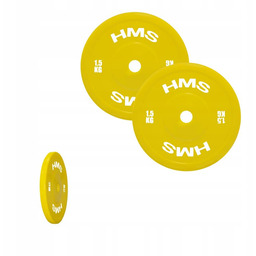 2 x 1,5 kg Talerz olimpijski żółty bumper