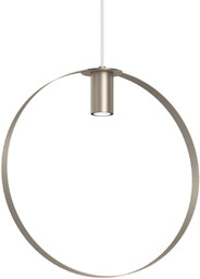 Okrągła lampa wisząca ORTIGA 5153 Shilo metalowa platynowa