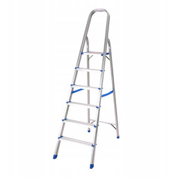 Drabina aluminiowa 6 stopniowa domowa stopnie schodki podest