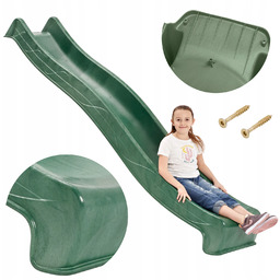 Zjeżdżalnia 3m Ogrodowa Ślizg Ślizgawka Zielony Premium