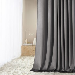 ZASŁONA WELUROWA BIANCA - SZARA CIEMNA 140x250 TAŚMA