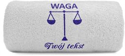 Znak zodiaku Waga - Mały Ręcznik z haftem