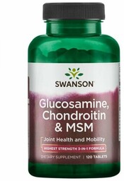 SWANSON Glucosamine, Chondroitin & MSM (120 tabl.)