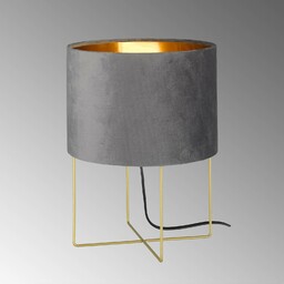 FISCHER & HONSEL Lampa stołowa Aura, aksamitny klosz,