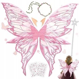 SKRZYDŁA WRÓŻKI DLA DOROSŁYCH ZESTAW AKCESORIÓW COSPLAY IMPREZA