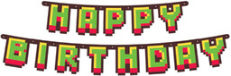 Girlanda Happy Birthday Game On - 160 cm