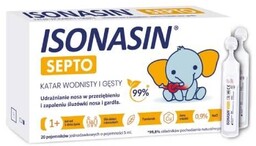ISONASIN SEPTO Krople do nosa, 20 ampułek