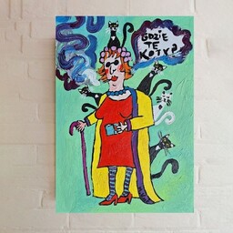 Pakamera Obraz ręcznie malowany kolorowy obraz gdzie te