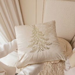 POSZEWKA ŚWIĄTECZNA BRIGHT - BEŻOWA JASNA 45x45