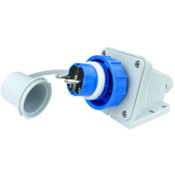 Wtyczka naścienna 16A 2P+Z 230V IP68 hermetyczna Schuko