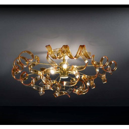 Metallux Lampa sufitowa designerska AMBER, możliwość ściemniania, mosiężny