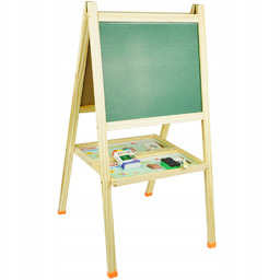 Drewniana tablica dwustronna magnetyczna kredowa