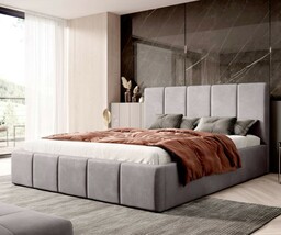 Łóżko tapicerowane z pojemnikiem SFG0116A 120x200 Welur Szary