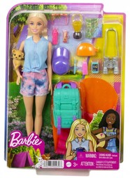 Barbie Malibu na kempingu. Lalka z akcesoriami