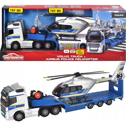 Majorette: Grand Volvo ciężarówka helikopter, 35 cm Majorette