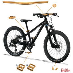 Rower Dziecięcy KUbikes 20S MTB Disc Black/Laser Gold