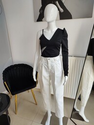 Asymetryczne body - czarny M