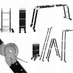 Drabina uniwersalna wielofunkcyjna przegubowa składana 4x3 stopnie Drabest
