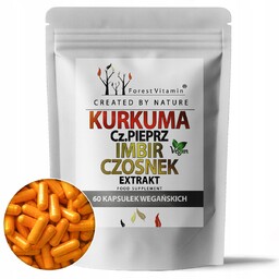 Forest Vitamin Kurkuma Imbir Czosnek CZARNY PIEPRZ EKSTRAKT