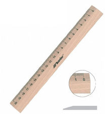 Leniar Linijka drewniana 17cm - Dla Leworęcznych
