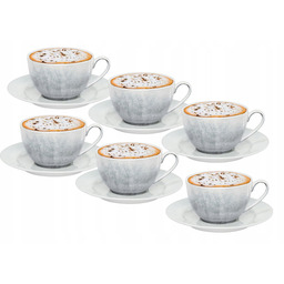 6x Filiżanka Ze Spodkiem Aqua 220ml Ambition
