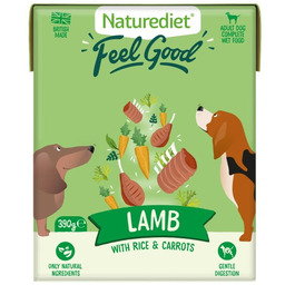 Naturediet Świeżo Przygotowana Jagnięcina z Ryżem i Marchewką