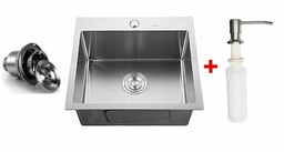 Zlewozmywak stalowy STEEL 5845 Inox 58x45 cm