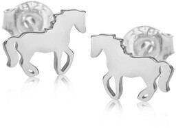 Kolczyki koniki konie jednorożce srebrne