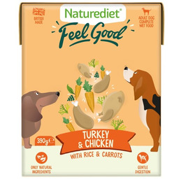 Naturediet Świeżo Przygotowany Indyk i Kurczak z Ryżem