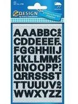 Naklejki Z DESIGN-litery (38 pkt./9,5 mm) czarne-wodoodporne AVERY