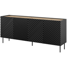 Komoda z drzwiami czarna / artisan mat 200
