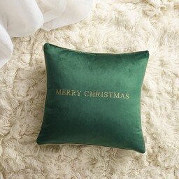 POSZEWKA ŚWIĄTECZNA XMAS - BUTELKOWA ZIELEŃ 45x45