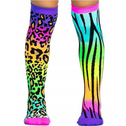 Kolanówki Skarpetki Długie Leopard Podkolanówki Panterka Zebra Neon