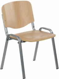 Krzesło ze sklejki typu ISO, stelaż w kolorze