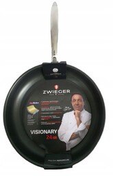 Patelnia Zwieger Tytanowa 24 CM Indukcja Inox Stal