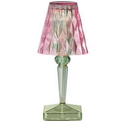Kartell - Battery Portable Lampa Stołowa IP54 Różowy