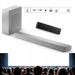 Soundbar Philips TAB8507/10 3.1 Moc 600W srebrny DolbyAtmos