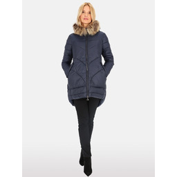 Kurtka Damska o Kroju Typu Frak z Naturalnym