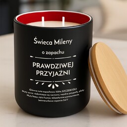 Świeca sojowa z grawerem dla przyjaciółki