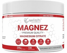 Wish Magnez w proszku Cytrynian magnezu, 250 g
