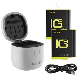 Telesin Wodoodporna ładowarka trójkanałowa Allin box dla GoPro