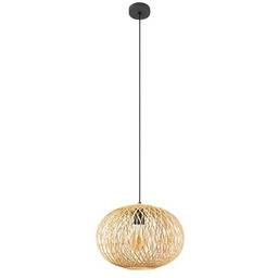 Lindby - Solvira Lampa Wisząca Bamboo/Black