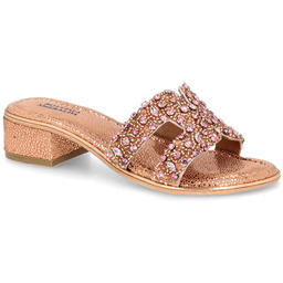 Eleganckie klapki ze skóry - BOTTEGA SMERALDA 296AAQ