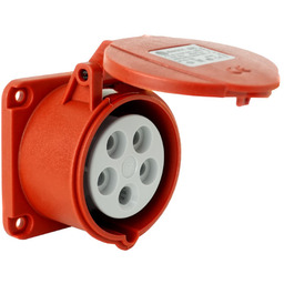 Gniazdo tablicowe proste CEE 400V 32A/5P 70x70 mm