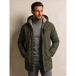 Kurtka męska bawełniana zimowa parka khaki Denley Aquila