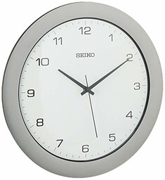 Seiko Zegar ścienny do biura, srebrny odcień, bez
