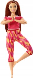 Barbie Made to Move Lalka w czerwonym ubranku