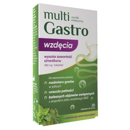 Multigastro Wzdęcia, 20 tabl. do żucia