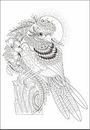 Kolorowanka w formie plakatu z grafiką przepiękny wróbel,