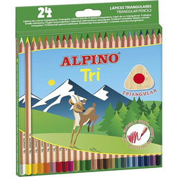 Alpino, 128, trójkątne kredki Unica kolorowe